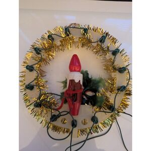 8" Light Wreath Blinking By Liberty Bell Christmas Vintage Works Shows Red